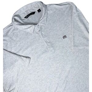Travis Mathew Performance Golf Polo 2XL XXL Pima Cotton Blend Solid Heather Gray